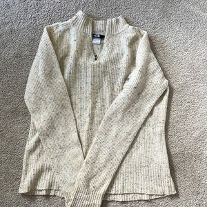 North Face Wool Knit Zip-Up Sweater